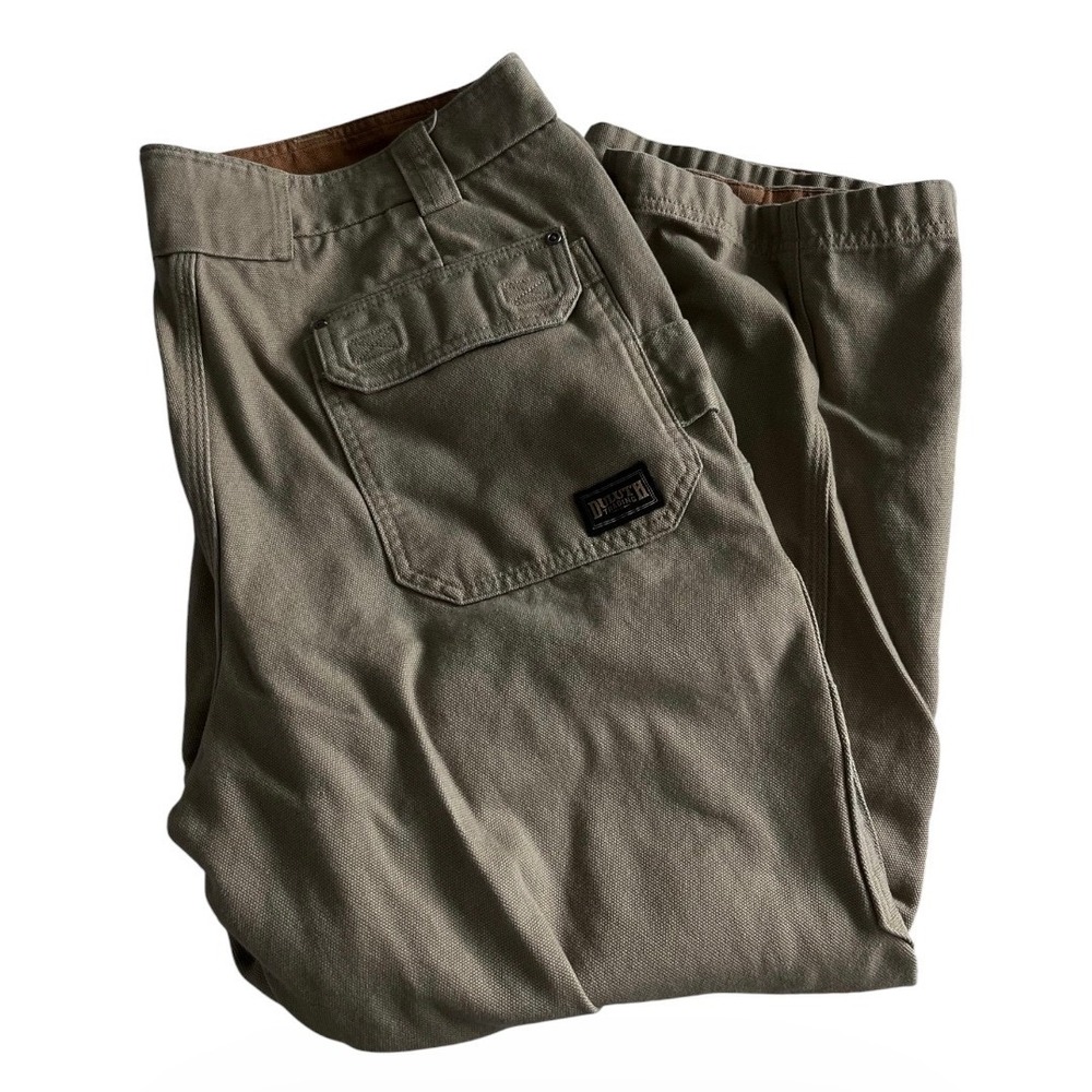 Duluth Trading Cargo Pants Mens 40x30 Khaki Utility Work Relaxed Fit Flex